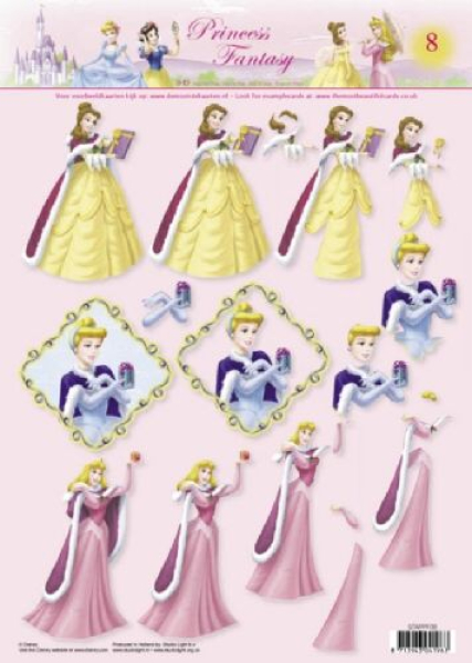 3-D Etappen-BogenPrincess Fantasy 081 Bogen 21x29,7cm