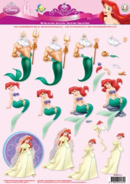 3-D Etappen-Bogen   Princess Fantasy 13   1 Bogen 21x29,7cm