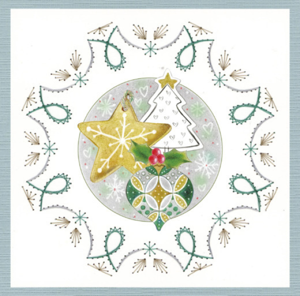 Kartenbastelset Stitch and Do Nr. 142 - Jeanine's Art - Christmas Baubles