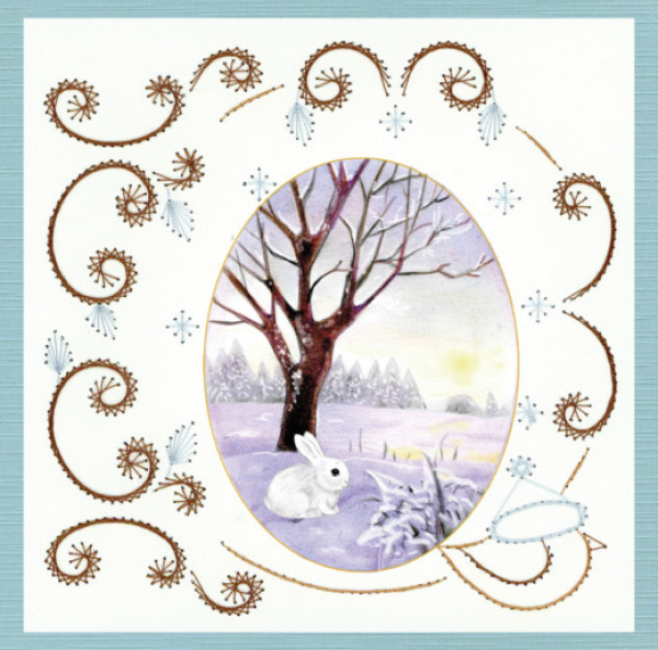 Kartenbastelset Stitch and Do Nr. 145 - Jeanine's Art - Winter Landscape