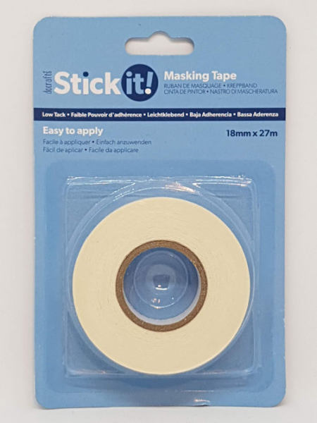 Stickit! Masking Tape/Kreppband leichtklebend 18 mm - 27 m Rolle