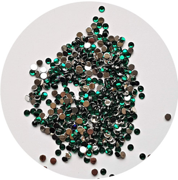 Acryl-Strasssteine rund Ø 4 mm, smaragdgrün - ca. 200 Stück
