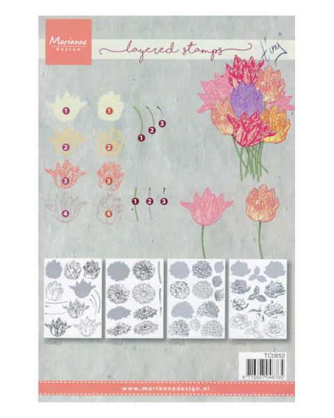 Clear Stamps - Tiny's layered stamps - Tulpen