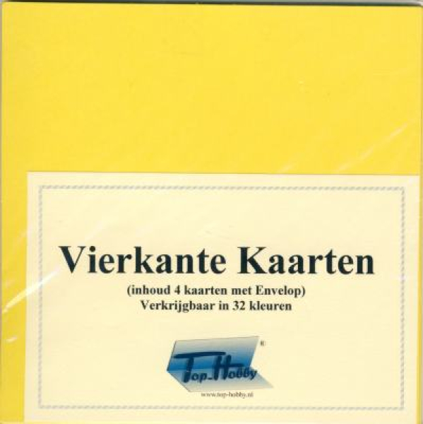 Quadratische Karten mit Umschlag - Goldgelb