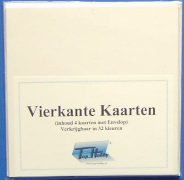 Quadratische Karten mit Umschlag - Creme