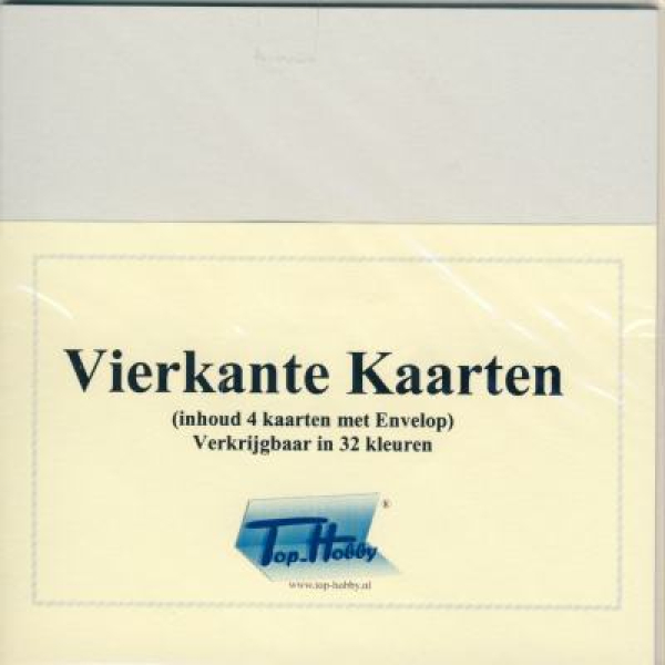 Quadratische Karten mit Umschlag - Silbergrau