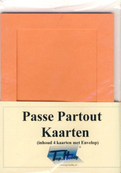 Passepartoutkarten Rechteck A6 - Lachs