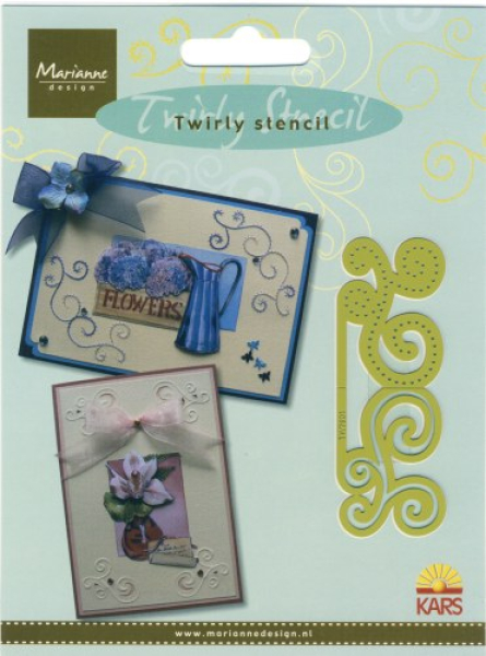 Schablone Twirly Stencil One - Spiralen