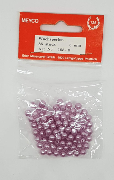 Wachsperlen Ø 5mm, ca. 85 Stück - altrosa