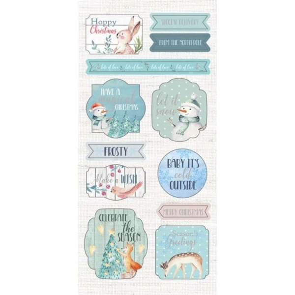 3D Die-Cut Toppers - Watercolour Christmas - 23tlg.