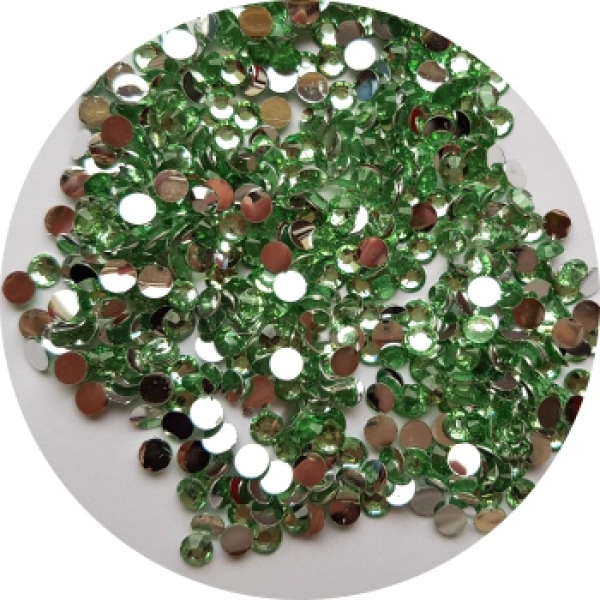 Acryl-Strasssteine rund Ø 4 mm, lindgrün - ca. 200 Stück