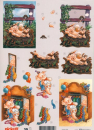 3D Bogen Schweinchen <br> 1 Bogen DIN A4