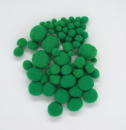 Pompons-Set 5-fach sortiert - grün