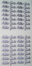Sticker Alles Gute - silber - 1 Bogen 10x23 cm