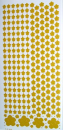 Sticker Linien mit Blumen - gelb/klar <br> 1 Bogen 10x23 cm