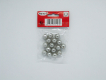 Wachsperlen Ø 12mm, ca. 16 Stück - grau