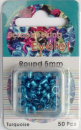Eyelets rund Ø 5 mm <br> türkis - 50 Stück