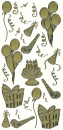 Sticker Fest 1 - gold <br> 1 Bogen 10x23 cm