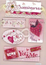 3-D Sticker / Embellishments <br> Herzen 5tlg.