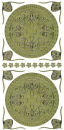 Sticker Ornament - gold <br> 1 Bogen 10x23 cm