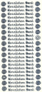 Sticker Herzlichen Dank - silber <br> 1 Bogen 10x23 cm