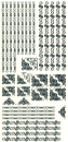 Sticker Bordüren & Ecken - silber <br> 1 Bogen 23x10 cm
