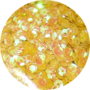 Pailletten gewölbt Ø 6mm - 40 Gramm - hellorange irisierend