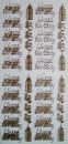 Sticker Hurra ein Baby - gold <br> 1 Bogen 10x23 cm