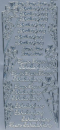 Sticker Zum Schulanfang - silber <br> 1 Bogen 10x23 cm