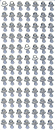 Sticker Schnuller - silber <br> 1 Bogen 23x10 cm
