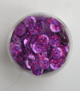 Hologramm Pailletten gewölbt Ø 6mm, 6 Gramm - Brombeer