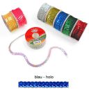 Pailletten-Band gewölbt Ø 6mm, 6m Rolle - blau-hologramm