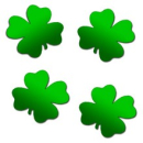 Streuteile - Glücksklee 20mm, 20g