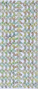 Sticker Bordüren Herzen - silber/multicolor1 Bogen 23x10 cm