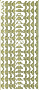 Sticker Bordüren Herzen - gold1 Bogen 23x10 cm