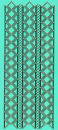 Sticker Rand mit Rauten - mint/gold <br> 1 Bogen 10x23 cm