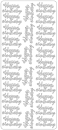 Sticker Hurra ein Baby - multicolor/silber 1 Bogen 23x10 cm