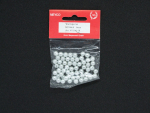 Wachsperlen Ø 6mm, ca. 60 Stück - offwhite/hellgrau