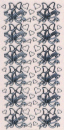 Glitter-Sticker Hochzeitsglocken <br> transparent/silber <br> 1 Bogen 10x23 cm