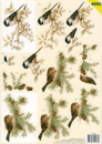 3-D Etappen-Bogen <br> Vögel <br> 1 Bogen 21x29,7cm