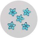 Acryl-Strasssteine Sternblüten, blau - ca. 10 Stück