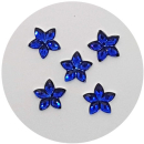 Acryl-Strasssteine Sternblüten, dunkelblau - ca. 10 Stück