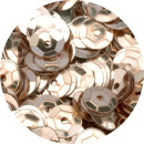 Pailletten gewölbt Ø 6mm, 40g  - champagner