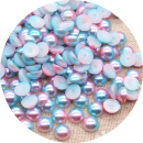 Halbperlen duotone Ø 5 mm, rosa-hellblau - ca. 80 Stück