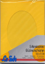 5 Passepartoutkarten Oval A6 - Goldgelb