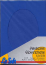 5 Passepartoutkarten Oval A6 - Dunkelblau