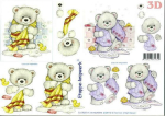 3D Bogen - A4 - Le Suh 4169178 - Bären + Badewanne