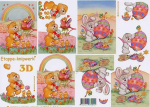 3D Bogen - A4 - Le Suh 4169412 - Osterbär und -Hase
