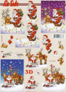 3D Bogen - A4 - Le Suh 4169953 - Weihnachtsmann u. Rentiere