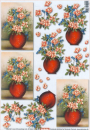 3D-Bogen - A4 Stenboden - 668 Blumen in Vase